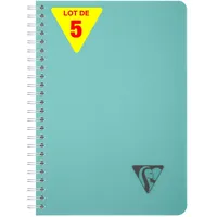 Clairefontaine 327500Cpack - Packung 5x Spiralbücher Hefte Linicolor Essence,