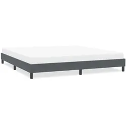 Bettgestell ohne Matratze Dunkelgrau 200x210 cm Samt