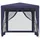 vidaXL Partyzelt mit 4 Mesh-Seitenwänden Blau 2,5x2,5 m HDPE