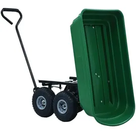 vidaXL Garten-Kippwagen 300 kg 75 L grün