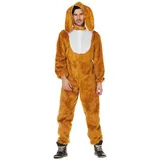 Metamorph Kostüm Brauner Hase Overall, Bequemer Onesie für flauschige Häschen braun 56