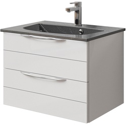 Waschtisch PELIPAL „Serie 6025“ Waschtische Gr. Waschtisch grau, weiß (weiß hochglanz, quarzgrau) Waschtische