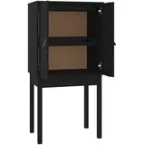 vidaXL Highboard Schwarz 60x40x120 cm Massivholz Kiefer