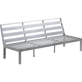 Dehner Chicago Loungebank 3-Sitzer grau/silber