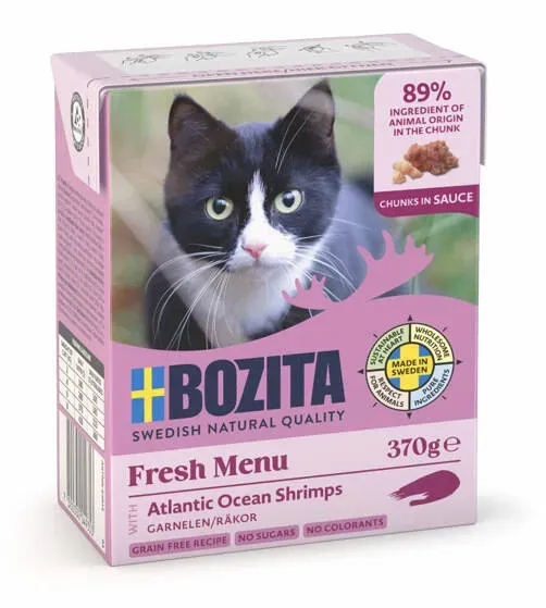 Bozita Feline Häppchen in Soße, Garnelen 370g (Rabatt für Stammkunden 3%)