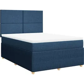 vidaXL Boxspringbett 140 x 200 cm Blau