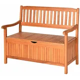 Costway Gartenbank mit Stauraum, belastbar bis 300kg beige