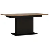 Lomadox Esstisch ausziehbar 160-200 cm BRISTOL-129 in Catania Eiche Nb. mit schwarz, b/h/t: ca. 160/76,5/90 cm