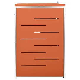 vidaXL Mülltonnenbox für 3 Tonnen 207 x 77,5 x 115 cm orange