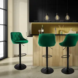 ML-Design Barhocker 62-82 cm Grün 2er Set