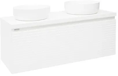 Naturel Savona Badezimmerschrank unter Waschbecken 118x43x44,8 cm glanz weiß glanz SAVONA120BID