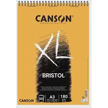 Canson Spiralalbum 29,7x42 50H XL Bristol extra glatt 180g, weiß, A3