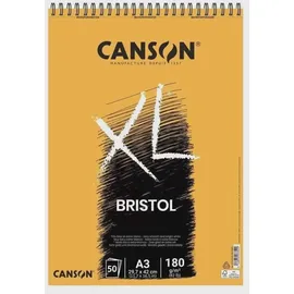 Canson Spiralalbum 29,7x42 50H XL Bristol extra glatt 180g, weiß, A3