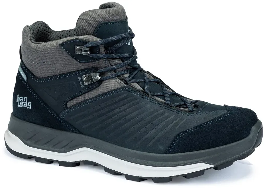 Hanwag Winter-Wanderschuhe Bluerstrait ES (Nubuk- und Veloursleder, wasserdicht) navyblau/asphaltgrau Herren