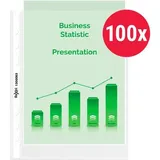 Rexel Top Quality A5 Glasklar Transparent 80 Mikron PP (Polypropylen) Öffnung oben 6 Löcher 100 Stück