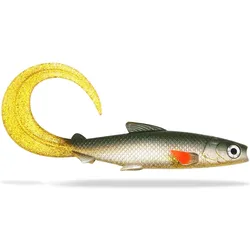 Gummiköder - Fishing Ghost - Renky Shad 35cm - Curly Tail - Golden Bleak gold|olivgrün|orange NO SIZE