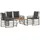 vidaXL Gartenmöbel Set 4-tlg. Grau/Dunkelgrau
