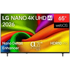 LG 65NU850B6LA65" NANO 4K UHD AI Smart TV NU85