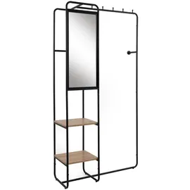 Finori Kompaktgarderobe 100x185x37 schwarz