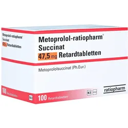 METOPROLOL-ratiopharm Succinat 47,5 mg Retardtabl. 100 St