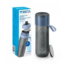 Brita Active blau 2-Scheiben-Filterflasche - Silber