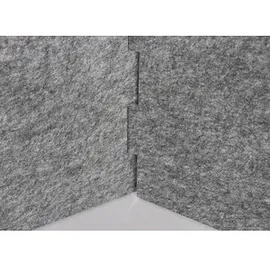 Hammerbacher Akustik-Tischtrennwand, grau 143,5/136,0 x 60,5 cm, 1 St.