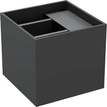 EVN Lichttechnik LED-Wandleuchte Aluminium, Glas 2-flmg. inkl. Bewegungsmelder IP65 anthrazit