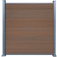 Tetzner & Jentzsch WPC-Steckzaun-Set 179 x 180 cm Teak