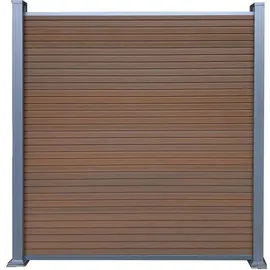 Tetzner & Jentzsch WPC-Steckzaun-Set 179 x 180 cm Teak