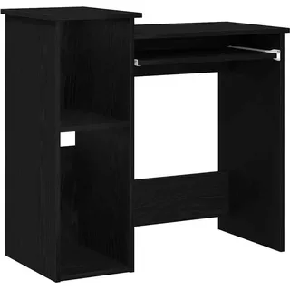 vidaXL Schreibtisch mit Regalen Schwarz 84x40x78 cm Holzwerkstoff - Schwarz