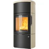 Kaminofen HARK 44-5.2 GT ECOplus 8 kW - Ofenkacheln: Quarz-Weiß - Korpus: graphit