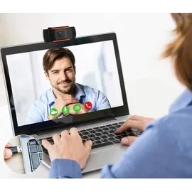 Retoo Webcam mit Mikrofon Stereo Lichtkorrektur Webkamera Plug & Play USB Kamera Online HD FaceTime Hangouts Zoom Computer PC Laptop Windows Mac Retoo