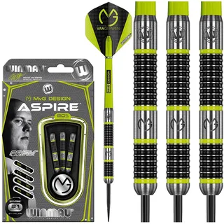 WINMAU Michael Van Gerwen MvG Aspire 21g Profi Wolfram Steeltip Dartpfeile Set mit Flights und Schäfte