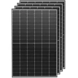 Solakon 450W PV Modul Full Black - Bifazial Glas-Glas N-Type Solarpanel f. Balkonkraftwerk & Dach 4 Stück