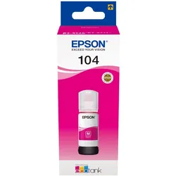 Epson 104 EcoTank-Tintenflasche Magenta 65 ml 7.500 Seiten Für Kompatibilität, siehe Artikel-Beschreibung