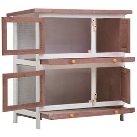 vidaXL Kleintierkäfig Kaninchenstall 45 x 90 x 45 cm braun