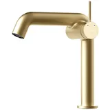 Emke Wasserhahn Bad 222 x 200 x 76 mm Champagnergold Wasserhahn Waschtischarmatur Mischbatterie
