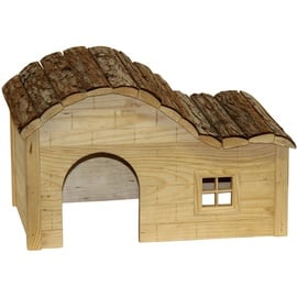 Kerbl Nagetierhaus mit gebogenem Dach Natur 30x20x20 cm