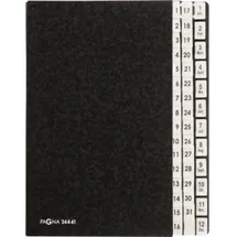 Pagna Pultordner 24441-04 DIN A4 1-31/1-12 44Fächer Hartpappe sw
