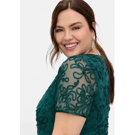 sheego Cocktailkleid Etuikleid Blau 52