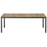 Cinas Mood Gartentisch Ø 208,5 x 74 cm Anthrazit/Teak