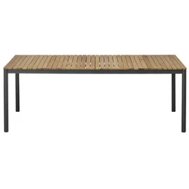 Cinas Mood Gartentisch Ø 208,5 x 74 cm Anthrazit/Teak