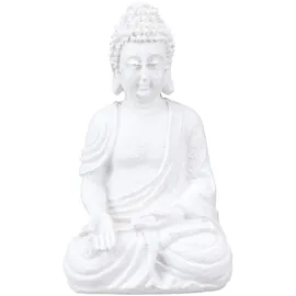 Relaxdays Buddha Figur 17,5 cm weiß