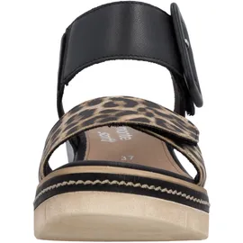 remonte Keilsandalette Sommerschuh, Sandale mit praktischen Klettverschlüssen schwarz 45 EU