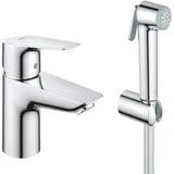 Grohe Start Edge - Einhand-Waschtischarmatur (wassersparend, langlebige Oberfläche, 1/2"), chrom, 23773001