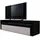 Vladon Valencia Lowboard 155 x 46 x 40 cm Schwarz matt/Sandgrau Hochglanz