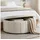 Tectake Polsterbank Bouclé Creme 108 x 48 x 38,5 cm