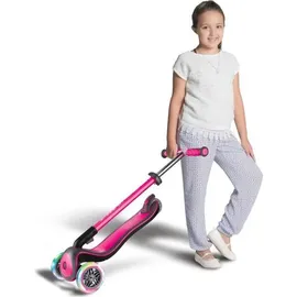 Globber Elite Deluxe mit Leuchtrollen pink