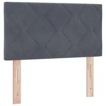 vidaXL Kopfteil Wandmontiert Geometrisch Dunkelgrau 80 cm Samt