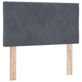 vidaXL Kopfteil Wandmontiert Geometrisch Dunkelgrau 80 cm Samt